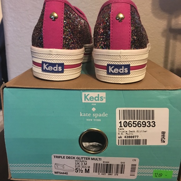 Kate Spade Triple Decker Glitter Keds - Picture 2 of 3